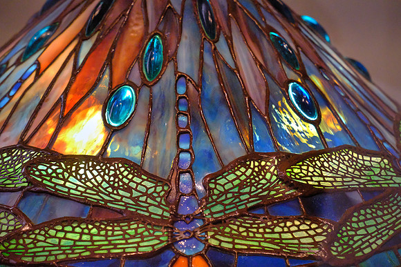 Leaded glass lamp shade by Louis C. Tiffany, Queens Museum, New York City