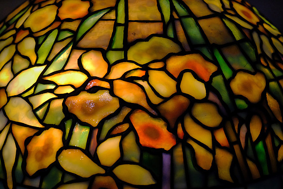 Leaded glass lamp shade by Louis C. Tiffany, Queens Museum, New York City