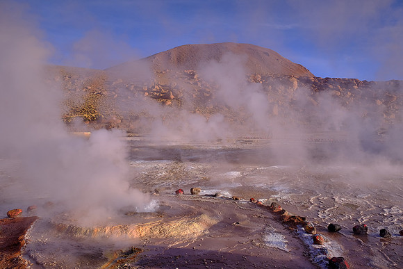 El Tatio Geyser Field, Andes Mountains, Chile (third largest in the world)
