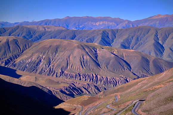 Over the Andes Mountains on the road from San Pedro Atacama, Chile, to Purmamarca, Argentina
