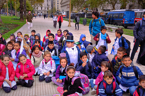 Students out for a stroll, Buenos Aires, Argentina