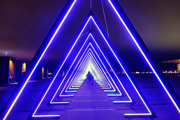 "The Wave" light tunnel, Copenhagen, Denmark