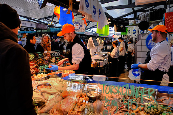 Torvehallerne (high-end food market), Copenhagen, Denmark