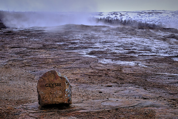 Geysir (geyser from which all others take their name), Golden Circle, Iceland
