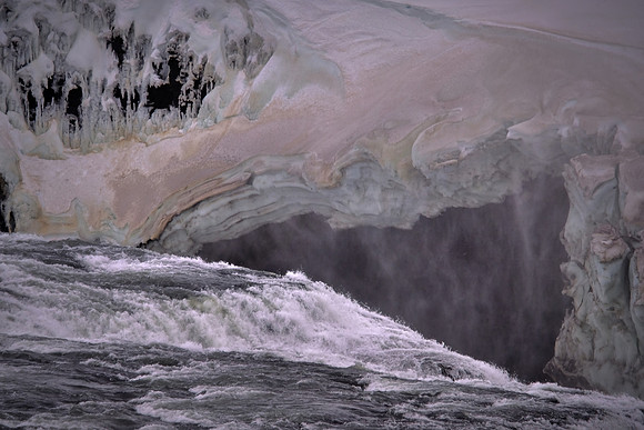Gullfoss waterfalls, canyon of Hvita River, southwest Iceland