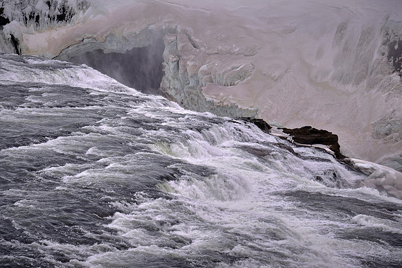 Gullfoss waterfalls, canyon of Hvita River, southwest Iceland