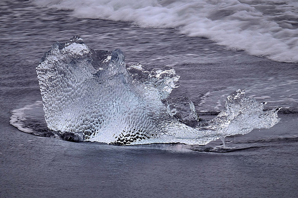 Diamond Beach, Glacial Lagoon, Jokulsarlon, Vatnajokull National Park, southeast Iceland