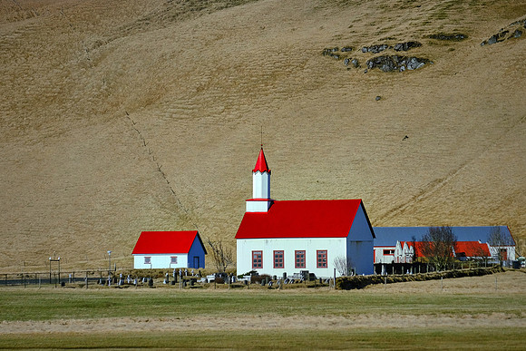 Unidentified church along the south central coast, Iceland