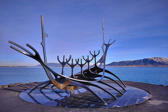 Vicking ship sculpture, Reykjavík, Iceland