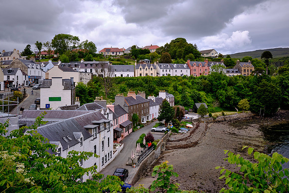 Portree in the north is the largest settlement with a population of 2,264 in 2011.