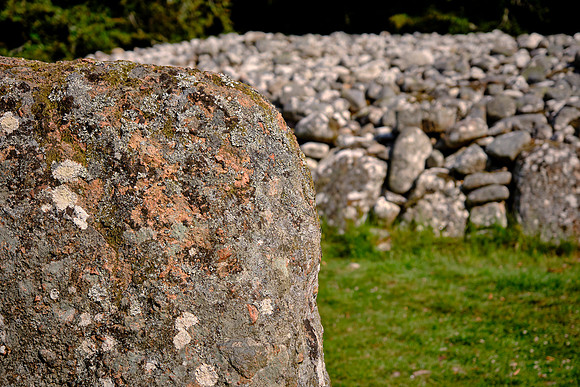 A ring cairn encloses an unroofed area with no formal means of access from the outside.