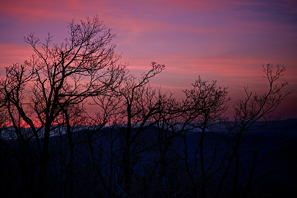 Sunrise: Pounding Mill Overlook, Blue Ridge Parkway, Brevard, NC