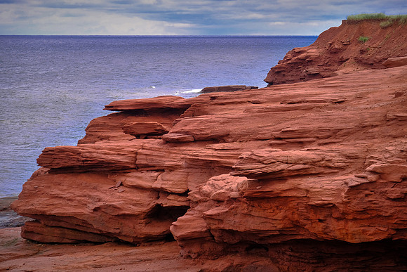 Beach outcrop along beach of Northumberland Strait, Prince Edward Island