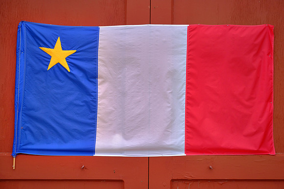 The flag of Acadia, adopted on August 15, 1884, at the Second Acadian National Convention held in Miscouche, Prince Edward Island