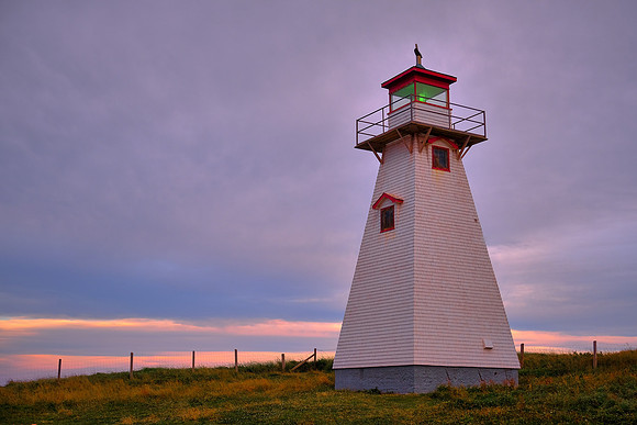 Sunset at Cape Tryon Lighthouse, French River, Prince Edward Island