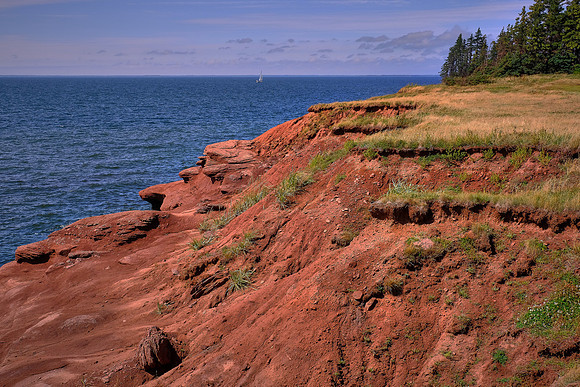The coast near Seacow Head Lighthouse, Central Bedeque, Prince Edward Island