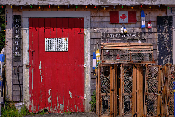Lobster traps at North Rustico fishing village, Prince Edward Island