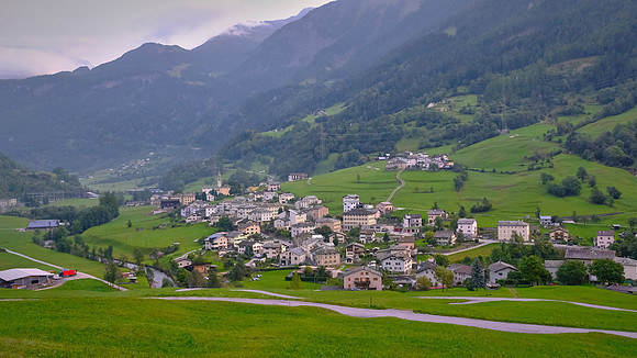 On the Bernina Express train to Diavolezza glacier, Switzerland