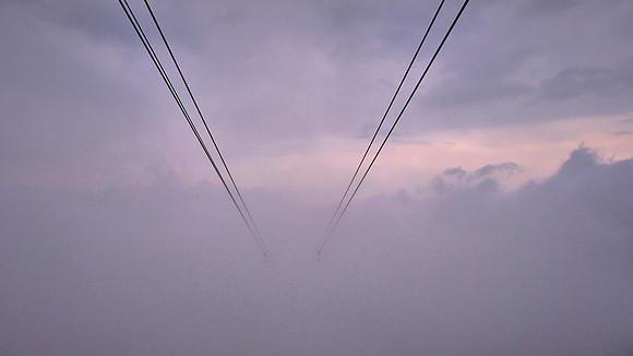 On the gondola to Diavolezza glacier, Switzerland