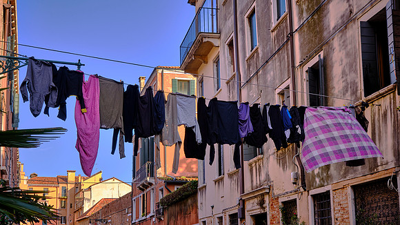 Back-street laundry in Venice