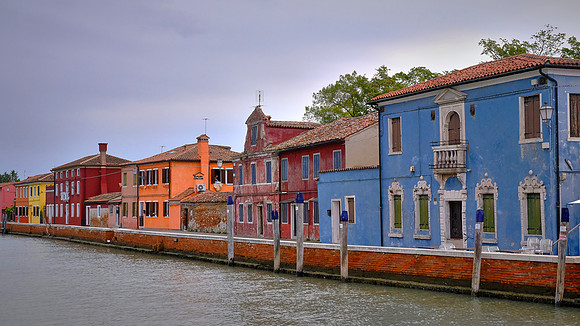 Burano Island in Venetian lagoon