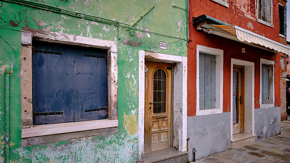 Burano Island in Venetian lagoon