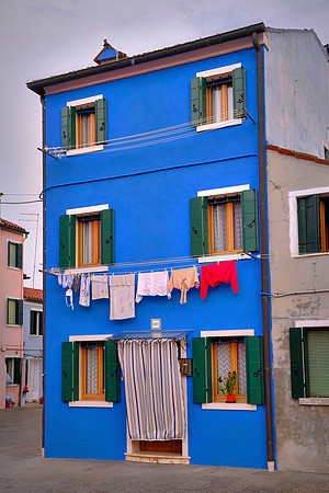 Burano Island in Venetian lagoon