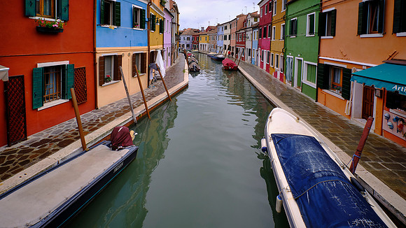 Burano Island in Venetian lagoon