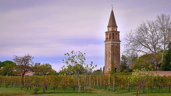 The Church of San Martino is the main church on the island; its bell tower tilts several degrees because of the soggy foundation.