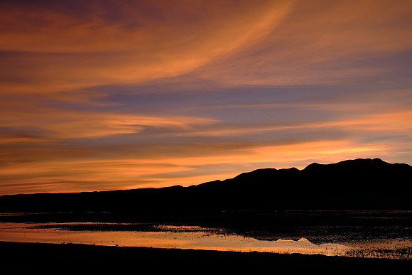 Sunset over Bosque Del Apache National Wildlife Refuge, New Mexico