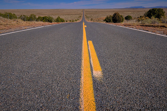 On the road to Quarai Ruins, New Mexico