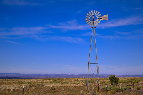 On the road to Quarai Ruins, New Mexico