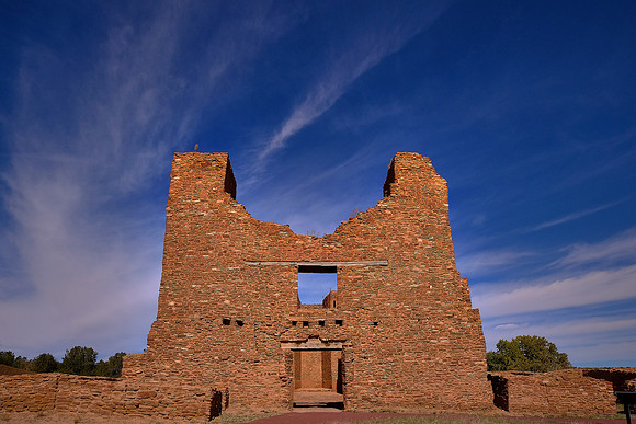 Quarai Ruins, New Mexico, was abandoned in the 1670s during the Spanish colonial period.
