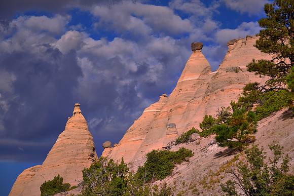 Some tents up to 90 feet high have lost their hard, resistant caprocks, and are disintegrating.