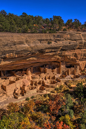 Cliff Palace, Mesa Verde National Park, contains about 150 rooms.