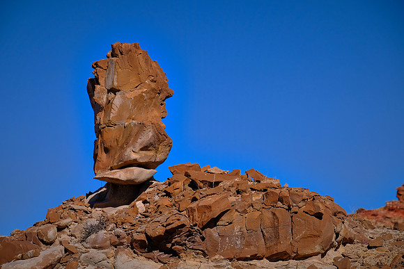 Pillars and hoodoos exist because everything around and below them has been removed by wind and water.
