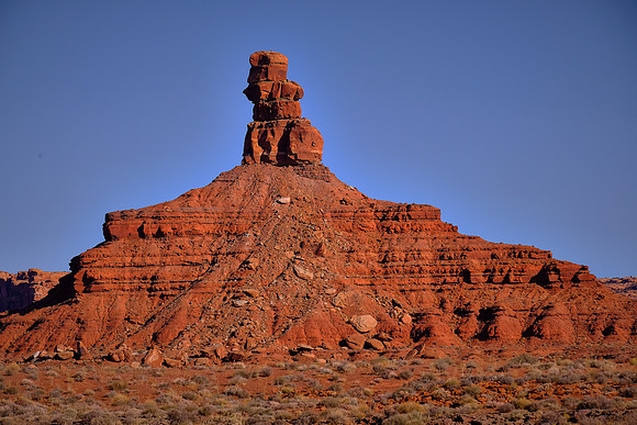 The formations have been named by locals: e.g., Rooster Butte, Setting Hen Butte, and Balanced Rock/Lady in a Tub.