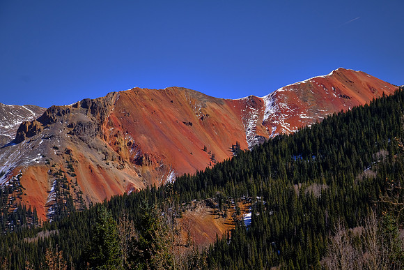 Red Mountain Pass on the Million Dollar Highway in the San Juan Mountains, Colorado