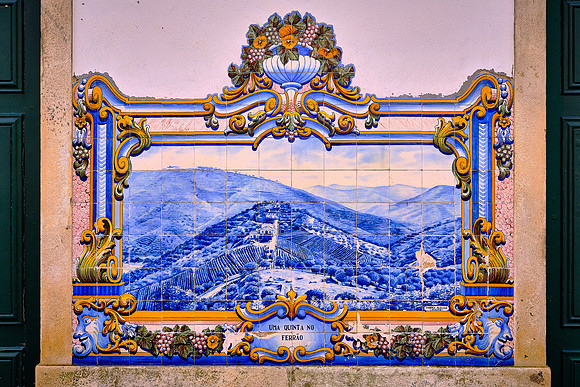 Portuguese tiles are made of ceramic and are painted and glazed to withstand weather and wear.