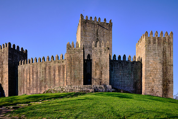 A fairytale-like fortress overlooks the medieval town of Guimarães that is known as the “Cradle of Portugal.”