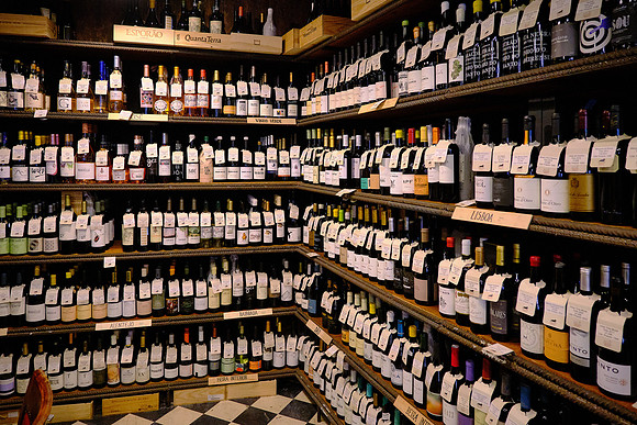 And we walked into an exotic wine shop during our walking tour.