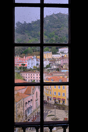Rainy day in Sintra from the palace.
