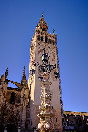 The Giralda is the bell tower of the Cathedral and is the minaret of the mosque that stood under Muslim rule.