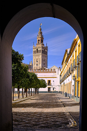 The Giralda was built to resemble the minaret of the Koutoubia Mosque in Marrakech, Morocco.