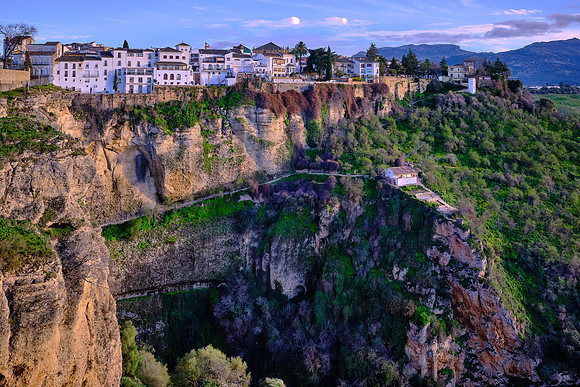 Ronda is perched atop the Huecar River Gorge.