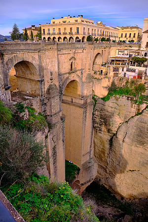 The former town hall stands next to the Puente Nuevo bridge and is now our hotel with a view of the Tajo canyon.
