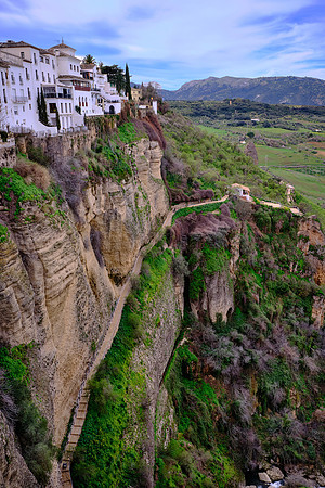 The Republicans murdered the Nationalists by throwing them off these cliffs of El Tajo in Ronda.