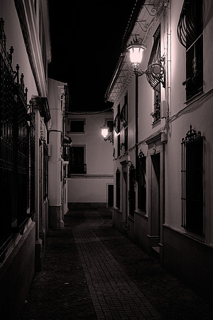And we traveled the backstreets of Ronda at night.