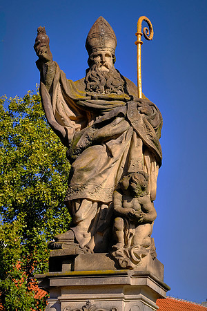 The Charles Bridge is adorned by 30 sculptures, 15 on each side.
