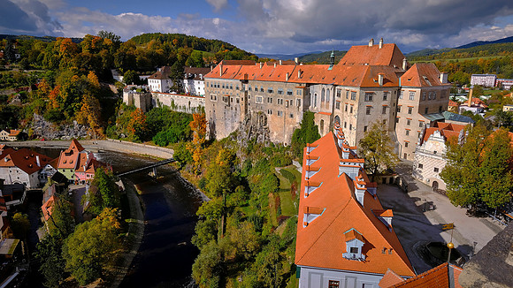 The complex of Český Krumlov Castle is one of the largest in central Europe covering 17 acres.